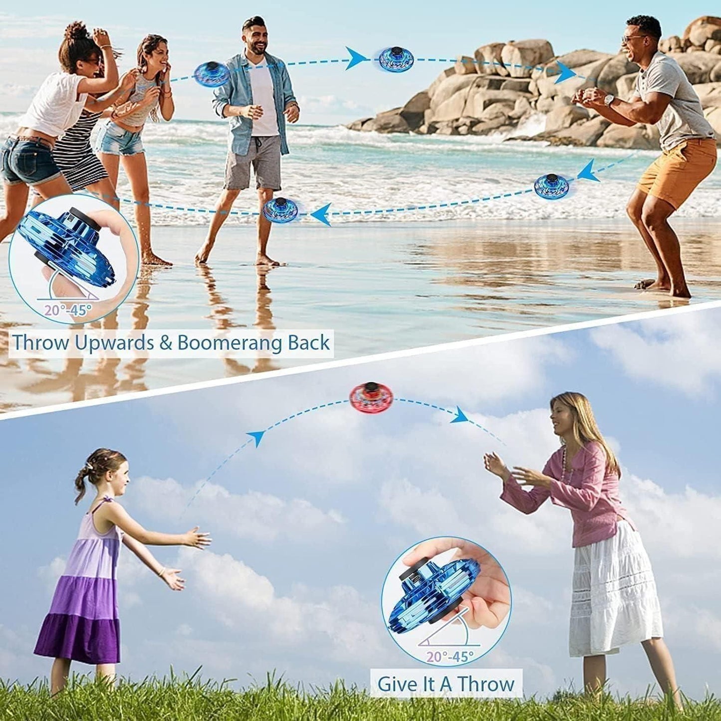 Magic Flying Orb Spinner Outdoor Toys! Assorted Color ?