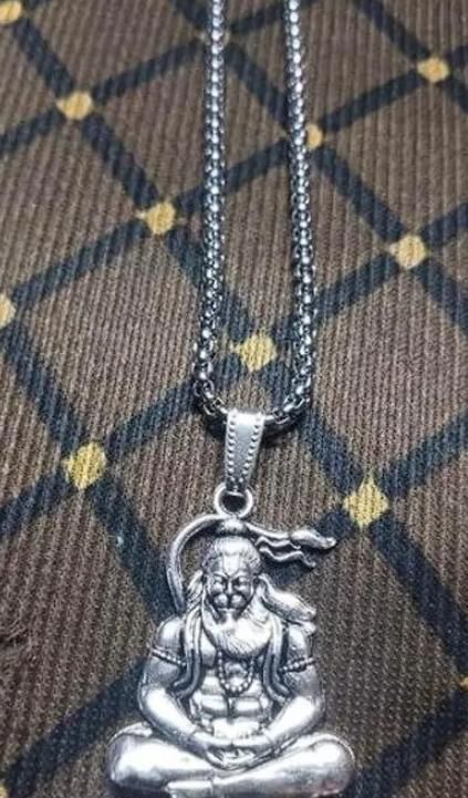 Hanuman Ji Silver Locket With Chain! Premium