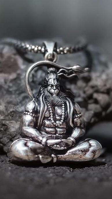 Hanuman Ji Silver Locket With Chain! Premium