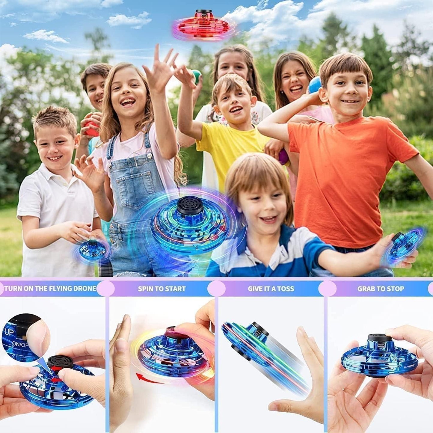 Magic Flying Orb Spinner Outdoor Toys! Assorted Color ?